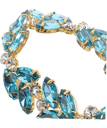 ABOOFAN Piece Rhinestone Chain Hair Comb Crystal Hair Clip Hair Comb Slide Clip Bridal Hair Pin Hair Clips Hair Side Comb Flower Girls Hair Pin Hair Fork Wedding Bridesmaid Headband Alloy Sky-blue 0.6X4.5X19CM - Buy Online on SooperMarket.com