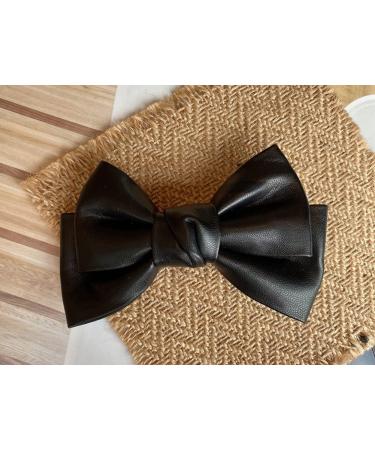 4-Piece Handmade PU Leather Hair Bow Clip Set for Women - Bow Alligator Clips Hair Barrettes - Buy Online on SooperMarket.com