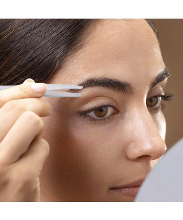 Stainless Steel Slanted Tweezer for Ingrown Hair Removal - Professional Eyebrow, Chin, and Facial Hair Remover - Ergonomic Design for Precision Plucking - Buy Online on SooperMarket.com
