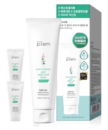 MAKEPREM Hydrating Cleansing Foam for Sensitive Dry Skin - Naturally-derived ingredients Face Wash Low pH 5.5 - Sub-acidic Safe Me. Relief Moisture (8.45 Fl Oz) 8.45 Fl Oz (Pack of 1)