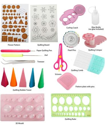 Patioer Quilling Tool Kit - 20pcs Paper Strips DIY Set for Paper Art & Craft - Buy Online on SooperMarket.com