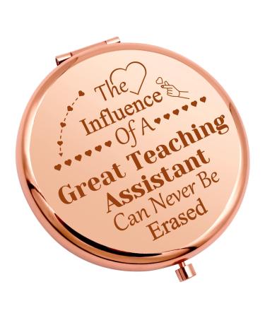 Teaching Assistant Gift for Women Appreciation Compact Makeup Mirror Teacher's Aide Gifts for Teacher Graduation Teacher's Day Gift End Of Term Gift From Student Retirement Gift Personal Makeup Mirror