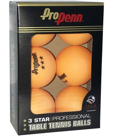 Penn 6-Pack 40mm Orange Table Tennis Balls - Professional 3-Star Official PING Pong Balls - Buy Online on SooperMarket.com