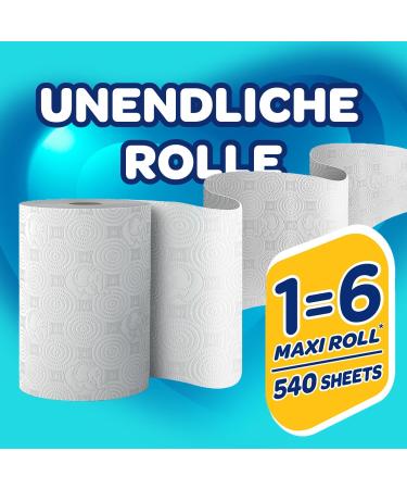 Selpak Comfort Maxi Kitchen Roll - 100% Pure Cellulose 2-Layer 3240 Sheets - Food Contact Safe 6 Pack Towel Rolls - Buy Online on SooperMarket.com
