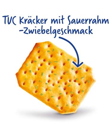 Tuc Sour Cream & Onion Crackers 100g | Salzbeking Snack Biscuits | Crunchy Sour Cream & Onion Flavor | International Shipping Available - Buy Online on SooperMarket.com