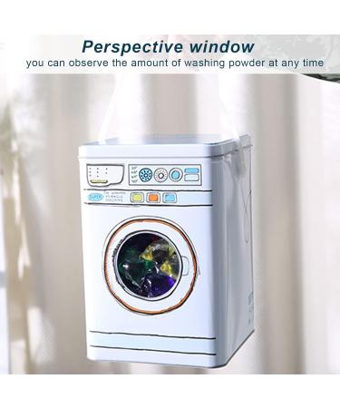 Large Capacity Iron Laundry Detergent Container with Window Lid - Multifunctional Storage Box for Washing Machine - Powdered Detergent Organizer - Buy Online on SooperMarket.com