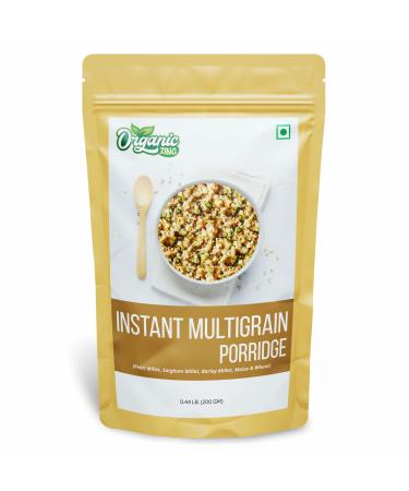 Organic Zing Wholesome and Quick: Instant Multigrain Porridge | Made with Pearl MIllet Sorghum Barley Millet Maize & Wheat | 200g