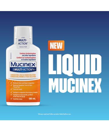Mucinex Multi Action Liquid - Congestion Cold & Cough Solution - Buy Online on SooperMarket.com