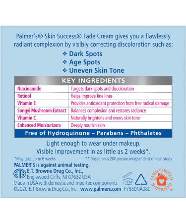 Palmer's Skin Success Fade Cream with Vitamin E - Anti-Dark Spot Treatment 2.7 oz | International Shipping Available - Buy Online on SooperMarket.com