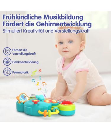 Hola Baby Toys: Musical Elephant Piano & Light-Up Motorcycle for Kids 3-12 Months | Unique Gifts for Boys & Girls - Buy Online on SooperMarket.com