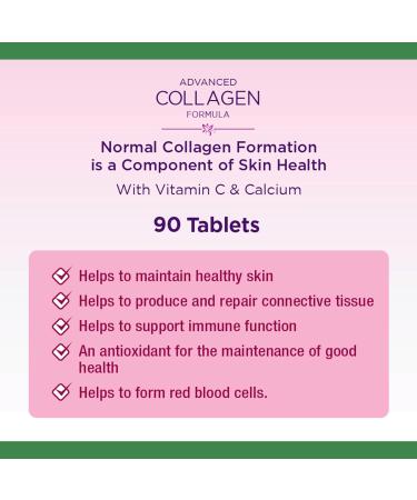 Nature's Bounty Advanced Collagen Formula with Vitamin C and Calcium 90 Tablets - Buy Online on SooperMarket.com