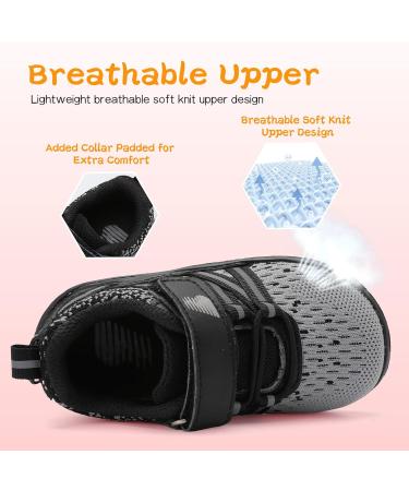 JOINFREE Baby Sneakers | Soft Anti-Slip Toddler Shoes for First Walkers | Breathable Athletic Running Shoes for Infants | Grey, 7 UK Child - Buy Online on SooperMarket.com