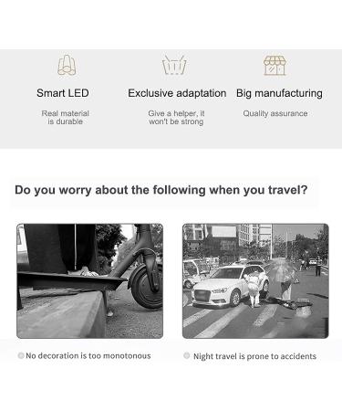 YHGSEE Electric Scooter LED Strip Light 2 Pack - Night Cycling Colorful Lamp for Xiaomi M365/pro & Ninebot/Mercane - Waterproof Safety Skateboard Accessory - Buy Online on SooperMarket.com