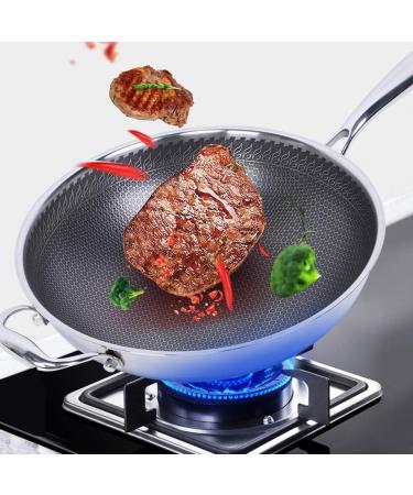 DELURA Stainless Steel Breakfast Pan Cooking Tools Kitchen Supplies Frying Baking Pan Cooking Pot Kitchen Utensils Cookware 32cm - Buy Online on SooperMarket.com