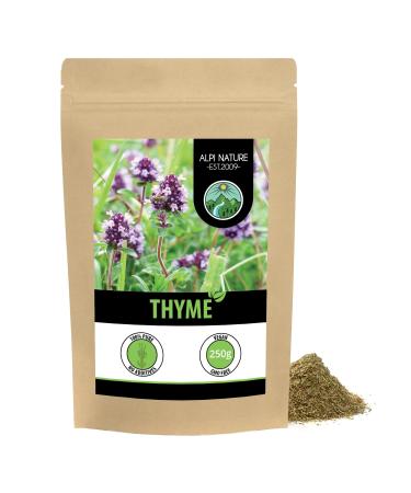 Dried thyme (250g 8.8oz) rubbed thyme 100% pure and natural for the preparation of spice mixtures and thyme tea 250 GR