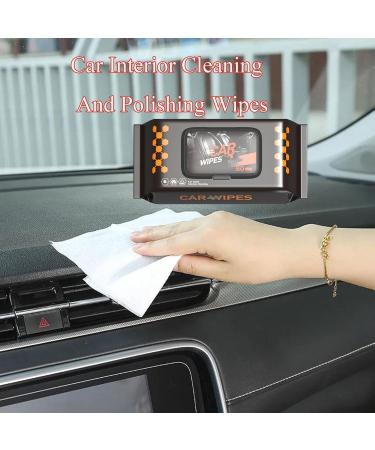 Car Interior Cleaning and Polishing Wipes 80pcs/Pack (1pack) - Buy Online on SooperMarket.com