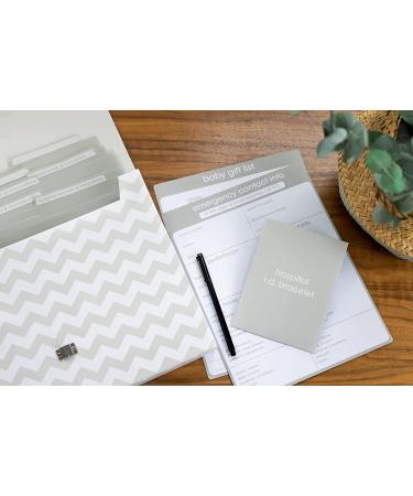 Pearhead Baby Document Organizer Briefcase - Gray Chevron | Perfect Gift for New Parents | Baby Shower Registry Essential - 1 Count - Buy Online on SooperMarket.com