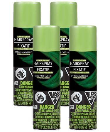 Amscan Hypo-Allergenic Glow in the Dark Hair Spray - 3 oz. - Perfect Party Accessory 1 Pc. (Pack of 4)