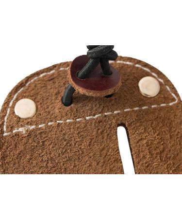 CyberDyer Cow Leather Archery Finger Tab for Recurve Bows - Brown | Hunting Finger Protector - Buy Online on SooperMarket.com