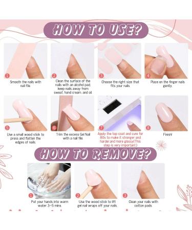 Semi Cured Gel Nails Strips 20PCS Burple Glitter Self Adhesive Gel Nail Stickers Soft Full Nail Wraps Waterproof Gel Nail Strips Decal with Nail File & Stick UV/LED Lamp Required - Buy Online on SooperMarket.com
