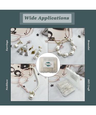 Seenimoe 300pcs 22 Gauge Silver Plated Eye Pins Set for Jewelry Making - 20/30/40/50mm Open Eye and Ball Pins for Earrings, Bracelets, and Pendants - Buy Online on SooperMarket.com