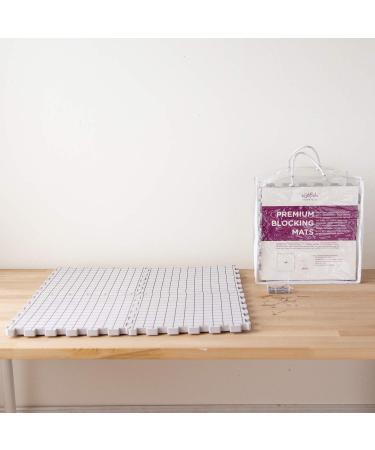 Knit Picks Premium Blocking Mats - Pack of 9 | Extra Thick Boards with Grids, T-Pins & Bag - Buy Online on SooperMarket.com