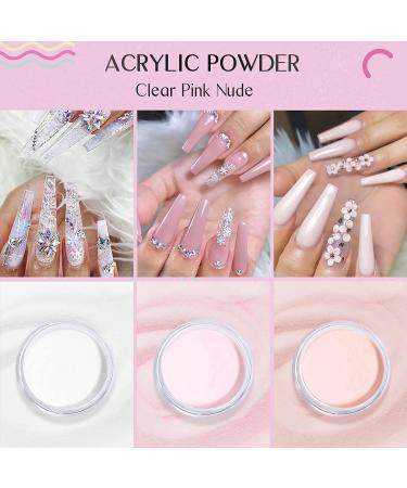 Saviland Acrylic Nail Kit - Professional Clear, Nude, and Pink Acrylic Powder and Liquid Set for Extensions, Nail Art Designs, and DIY - Beginner-Friendly A1 Acrylic Nail Set - Buy Online on SooperMarket.com