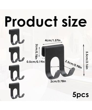 Self-Adhesive Razor Holder Shower - 5 PCs Multi-Purpose Hook Aluminum Bracket for Bathroom & Kitchen Organization - No Drilling Required Black - Buy Online on SooperMarket.com