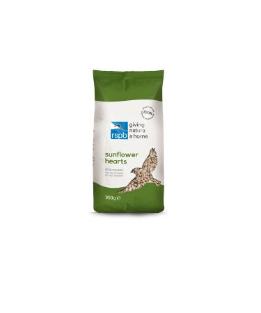 RSPB Sunflower Hearts Wild Bird Food 900g High in Energy & Protein Great For Bird Feeders Supporting The RSPB Charity Resealable & Recyclable Packaging