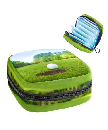 Anna Cowper Sport Golf Ball Sanitary Napkin Storage Bag Feminine Menstrual Cup Pouches Nursing Pad Holder Tampon Bags Portable Period Bag for Women Teen Girls 1Pcs Multi-colored 9