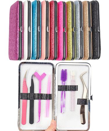 Tweezers Storage Cases Rectangle Eyelash Curler Protective Box Eyelash Tweezers Scissors Organizing Bags for Home Supplies Silver - Buy Online on SooperMarket.com
