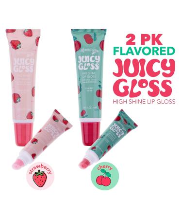 Expressions 2pc Juicy Gloss Set | High Shine Fruit Flavored Lip Gloss for Girls | Non-Toxic Strawberry & Cherry Lip Gloss Gift Set - International Shipping Available - Buy Online on SooperMarket.com