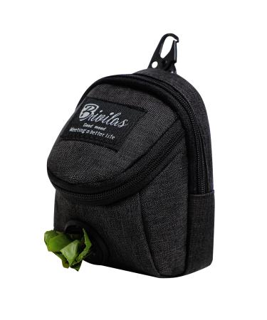 KVBUCC 1pcs Dog Treat Bags With Built-In Poop Bag Dispenser Dog Training Treat Bags Dog Treat Bag Small Bag For Walking Dog Outdoor Training (Black)