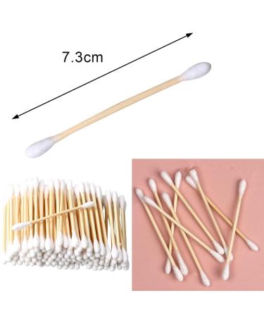 Buy 200 Bamboo Cotton Swabs - Eco-Friendly Biodegradable Double Round Tips for Babies | 100% Cotton Earsticks - Buy Online on SooperMarket.com