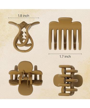 DEEKA 6 Pcs Double Row Teeth Hair Clips - Small Medium Claw Clips for Thin Short Hair - Black Brown Hair Accessories for Women and Girls - Buy Online on SooperMarket.com