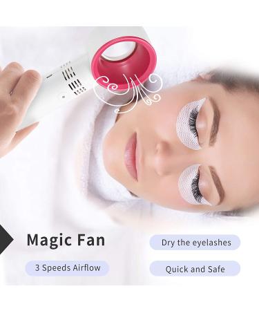 Lash Fan USB Mini Portable Rechargeable Bladeless Fan - Handheld Cooling Dryer for Accelerated Drying of Eyelash Extensions Glue - Essential Eyelash Extension Supplies (White) - Buy Online on SooperMarket.com