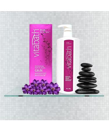 Vitabath Plus Moisturizing Shower Gel for Dry Skin - 32 oz Jasmine - Hydrating Body Cleanser with Replenishing Oils - Buy Online on SooperMarket.com