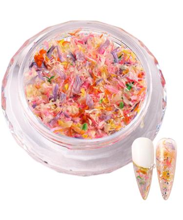 1Box 3D Dried Flower Nails Art Nail Accessories Elegant Nails Art Adornments Decoration Perfect For Nail Decoration Mixed Flowers For Nails Art S053F