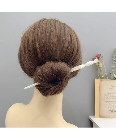 10 Pieces Leopard Print Acetate Hair Sticks - Vintage Styling for Women - Tortoise Shell Hairpins - Long Hair Accessories with Flannelette Bag - Buy Online on SooperMarket.com