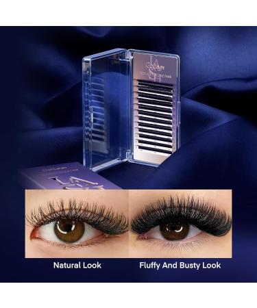 3D Premade W-shaped Eyelash Extensions - D Curl 0.07 | Volume Lashes Mixed Tray 8-14mm | Hybrid Fanning Lashes - Buy Online on SooperMarket.com