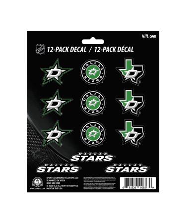 FANMATS 30791 Dallas Stars 12 Count Mini Decal Sticker Pack