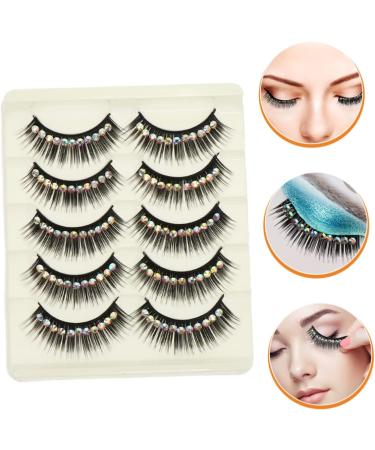 DRESSOOS 10 Pairs Diamond False Eyelashes Exaggerated Eyelashes False Lash Gems Eyelash Cosmetic Lashes Performance Eyelash Women Eyelash Rhinestone Eyelashes Lash Extensions Fake Lashes - Buy Online on SooperMarket.com