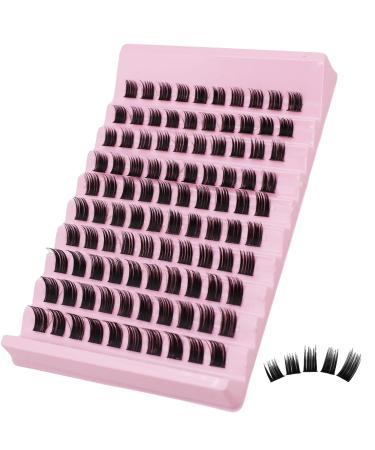 Selawasty 100pcs Lash Clusters DIY Eyelash Extensions Clusters Lashes D Curl Mega Volume Individual Lashes Eyelash Clusters Extensions Wispy Lashes Cluster DIY at Home (S3-D-8-16MIX)