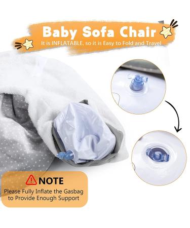 ANPPEX Baby Sofa Chair  Baby Support Seat for Sitting Up  Inflatable Portable Baby Floor Seat  Comfortable Space for 3-12 Months Style A - Buy Online on SooperMarket.com