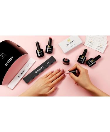 Bluesky Gel Nail Polish Titanium A032 Silver Steel Grey 10 ml - Long Lasting & Chip Resistant - Requires UV LED Lamp - Pack of 1 - Buy Online on SooperMarket.com