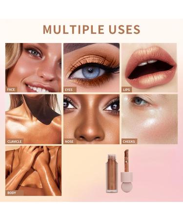 Liquid Highlighter Stick Liquid Luminizer 7.5ml Portable Shimmering Waterproof for Face for Lips - Buy Online on SooperMarket.com