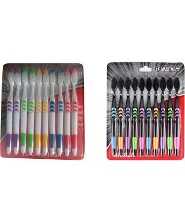 Ultrafine Eco-Friendly Toothbrush Set | Soft Bristle Travel Toothbrush for Adults - Oral Hygiene Care - Buy Online on SooperMarket.com