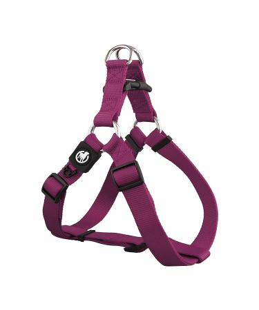 DDOXX Nylon Step-In Dog Harness - Adjustable Chest Puppy Harness for All Sizes - S (Purple) Purple S - 1.5 x 45-63 cm