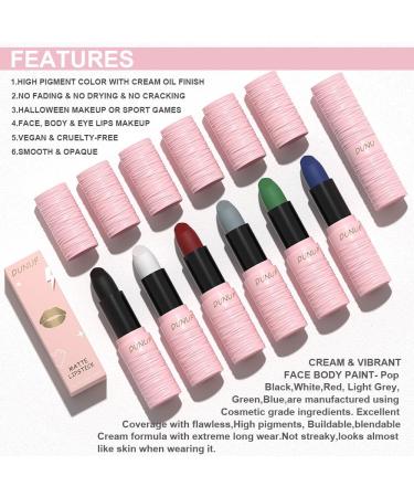 Matte Lipstick & Festival Green Lip Tint - High Pigment Waterproof Gloss for Halloween & Daily Use | LC05 - Buy Online on SooperMarket.com