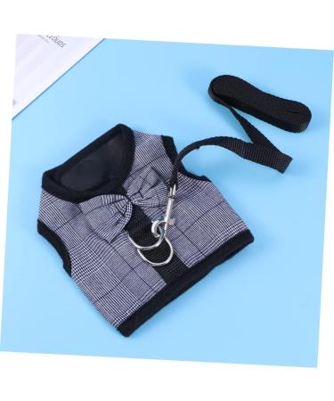 Minkissy 3pcs Bunny Vest Dress - Guinea Pig Harness & Leash Set | Small Pet Clothing for Rabbit Hedgehog & Chinchilla - Gray Size 2x3Pcs - Buy Online on SooperMarket.com